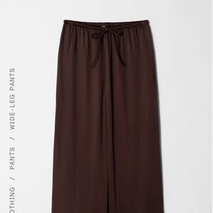 NWT Other stories brown Satin Pants